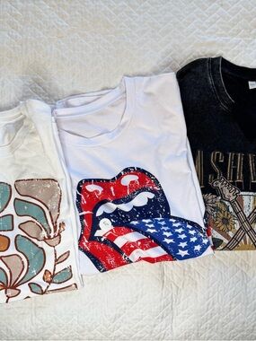 Bundle of 3 23”PTP Graphic Tees